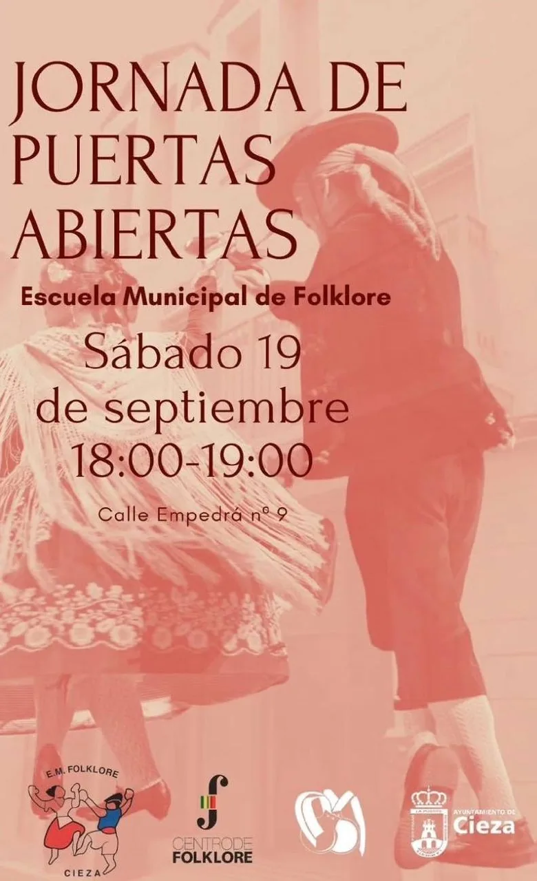 Cartel de Jornada de puertas abiertas: Escuela Municipal de Folklore