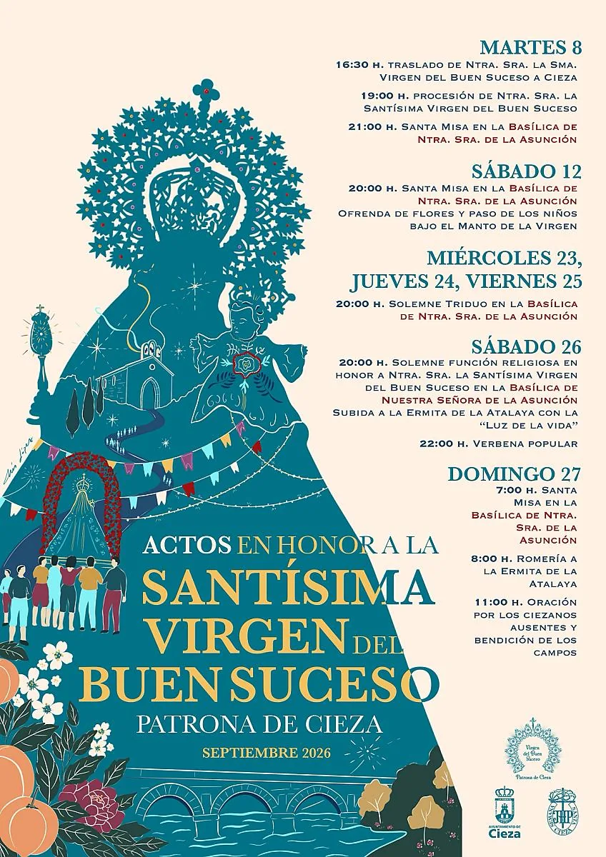 Cartel de Triduo religioso en honor de la Santísima Virgen del Buen Suceso